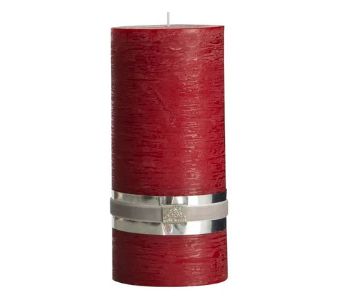 Rustic Pillar Red Candle