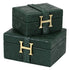 Green Croc Box Set - Gold H