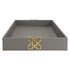 Grey Leather Tray Geo