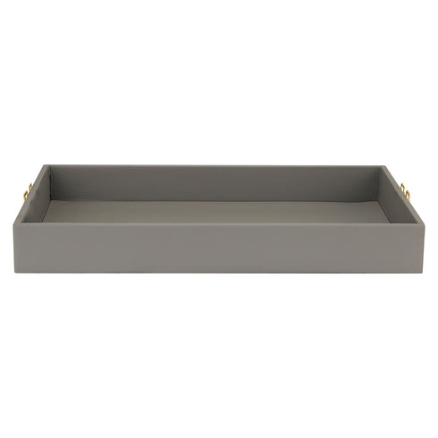 Grey Leather Tray Geo