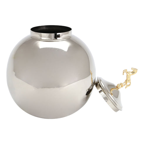 Chrome Bowl & Horse Decoration