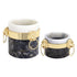 Lion Head Marble Candle Holder Set 2