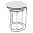 Hudson 2pc Nest End Table Stainless Steel - White Marble