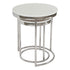 Hudson 2pc Nest End Table Stainless Steel - White Marble