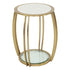 Scarlett Gold & White Marble Side Table