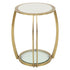 Scarlett Gold & White Marble Side Table