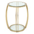 Scarlett Gold & Glass Side Table