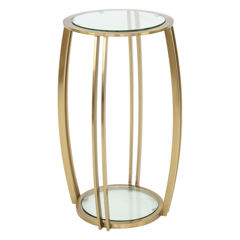 Scarlett Gold & Glass Side Table