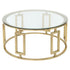 Ovada Coffee Table - Gold & Clear Glass