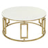 Ovada Coffee Table - Gold & White Marble