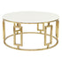 Ovada Coffee Table - Gold & White Marble