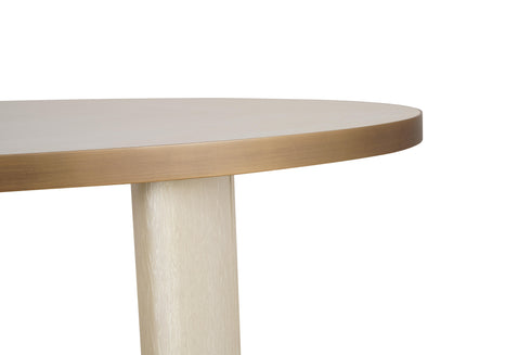 Denny Oval 6 Seater Dining Table - Antique White