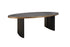 Denny Oval 6 Seater Dining Table - Oak Black