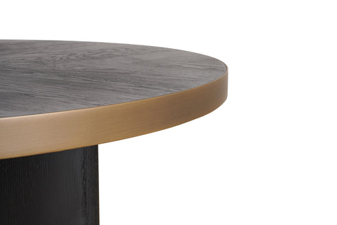 Floren Round 4-5 Seater Dining Table - Oak Black