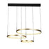 Gracie 3 Ring Pendant - Black & Gold