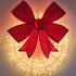 Dewdrop Light Up Wreath with Red Velvet Bow 97cm