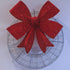 Dewdrop Light Up Wreath with Red Velvet Bow 97cm