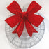 Dewdrop Light Up Wreath with Red Velvet Bow 97cm
