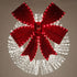Dewdrop Light Up Wreath with Red Velvet Bow 97cm