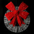 Dewdrop Light Up Wreath with Red Velvet Bow 97cm