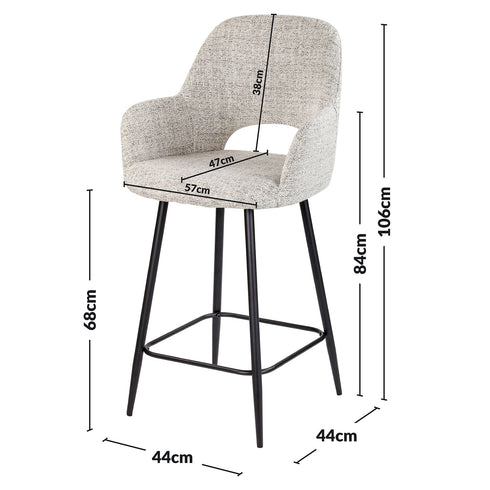 Maisie Greige Bar Stool