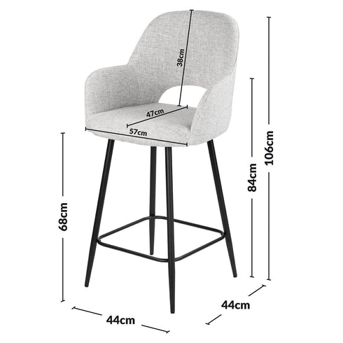 Maisie Silver Bar Stool