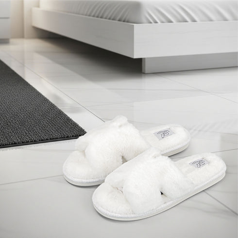 Faux Fur H Slipper - Beige