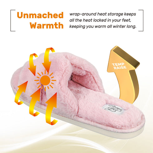 Faux Fur H Slipper - White