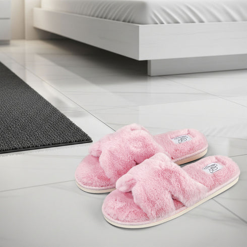Faux Fur H Slipper - Pink
