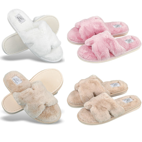 Faux Fur H Slipper - Beige