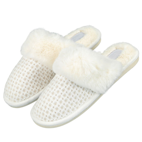 Faux Fur Mule Slipper - Grey