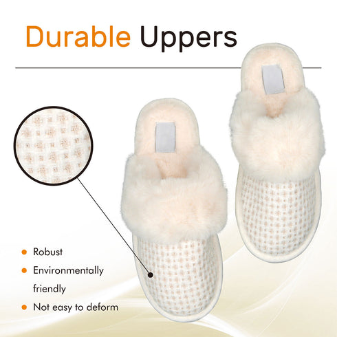 Faux Fur Mule Slipper - White