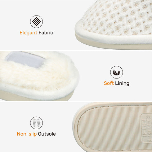 Faux Fur Mule Slipper - Grey