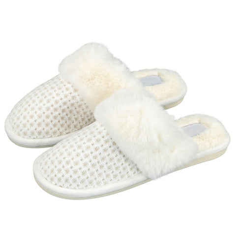 Faux Fur Mule Slipper - Grey