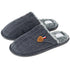 Mens Slip On Faux Fur Mule Slipper - Navy