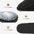 Mens Slip On Faux Fur Mule Slipper - Black