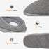 Mens Slip On Fleece Faux Fur Mule Slipper - Grey