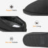 Mens Slip On Fleece Faux Fur Mule Slipper - Black