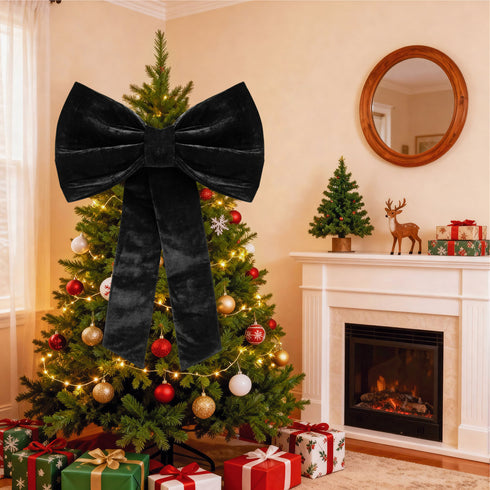 Black Velvet Bow - XL