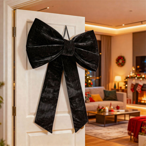 Black Velvet Bow - XL