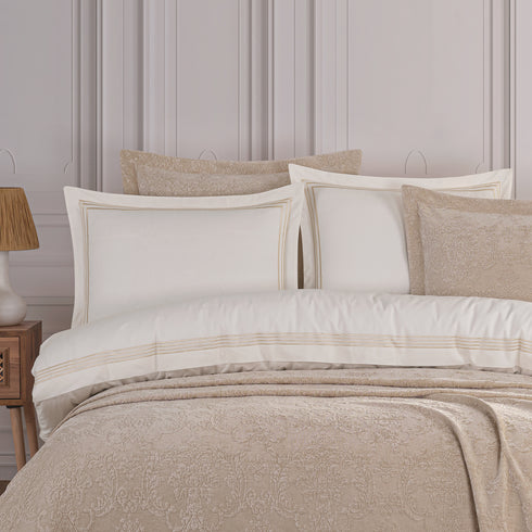 Thea Beige Duvet Set