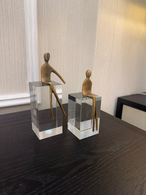 Crystal Thinking Couple Pair