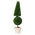 Potted Cone & Ball Faux Boxwood Topiary