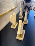 Travertine Suit Sculptures Set of 4