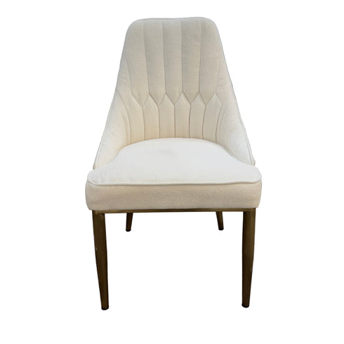 Blake Gold & Off White Dining Chair