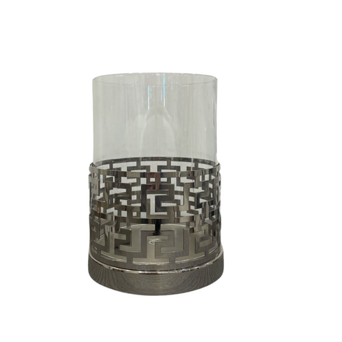 Greek Candle Holder - Silver