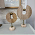 Travertine Circle Antique Brass Set