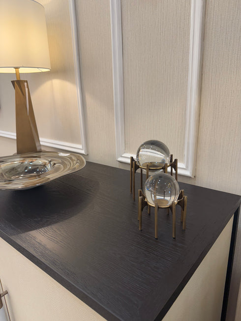 Crystal Ball Brass Decoration Set