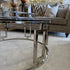 Ovada Coffee Table - Stainless Steel & Clear Glass