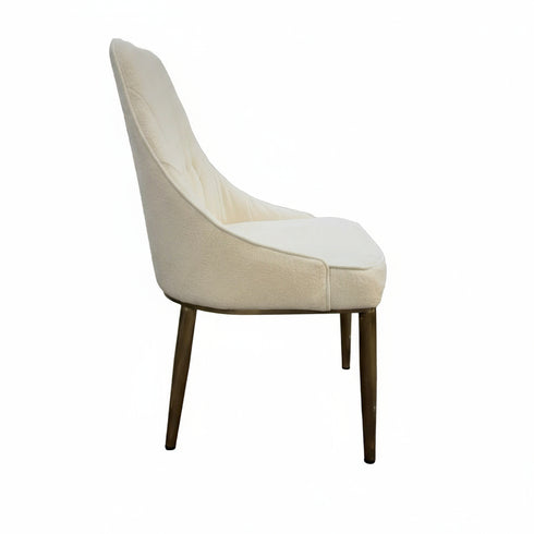 Blake Gold & Off White Dining Chair
